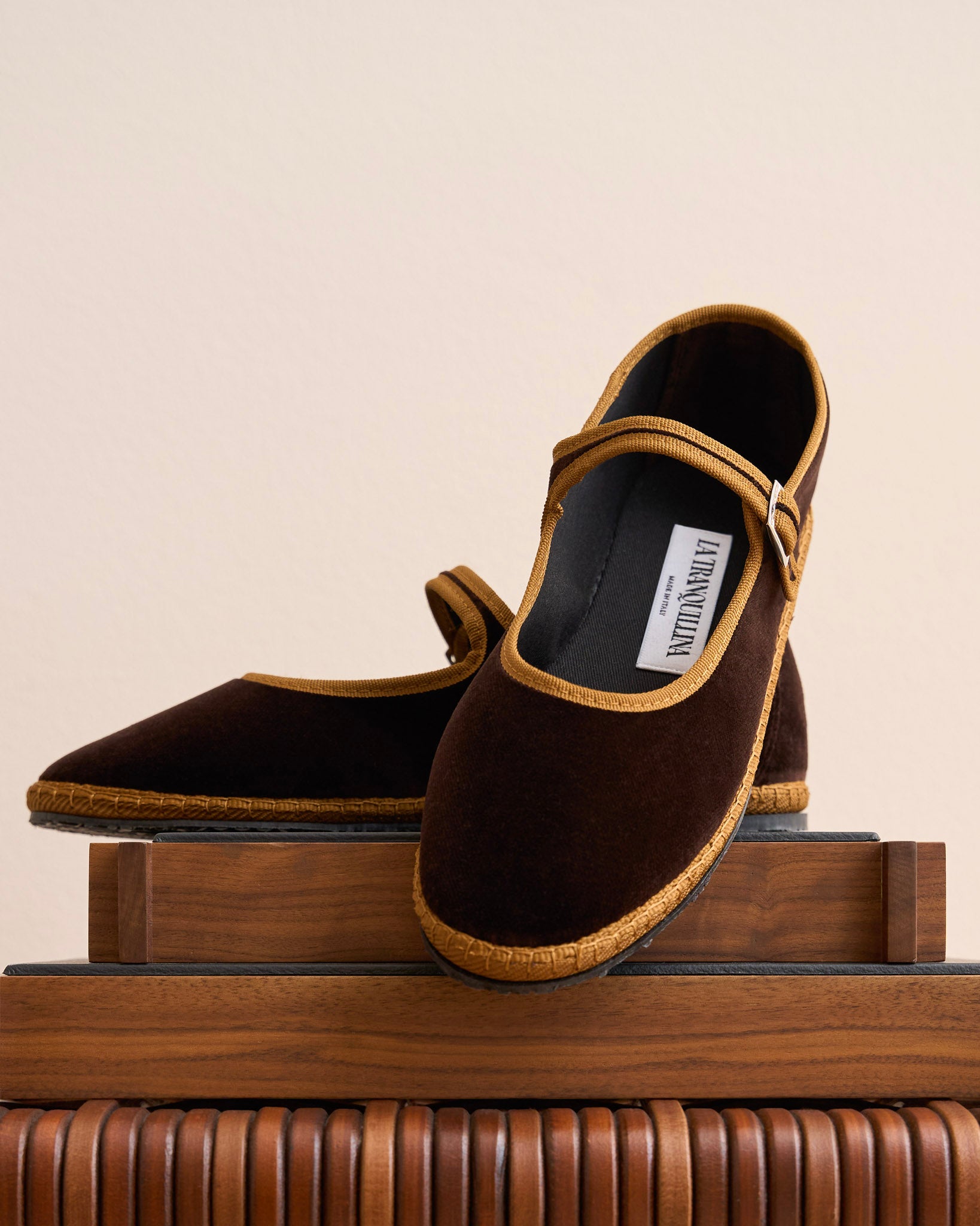 Mary Jane Friulane Bicolore :: Marrone + Cannella