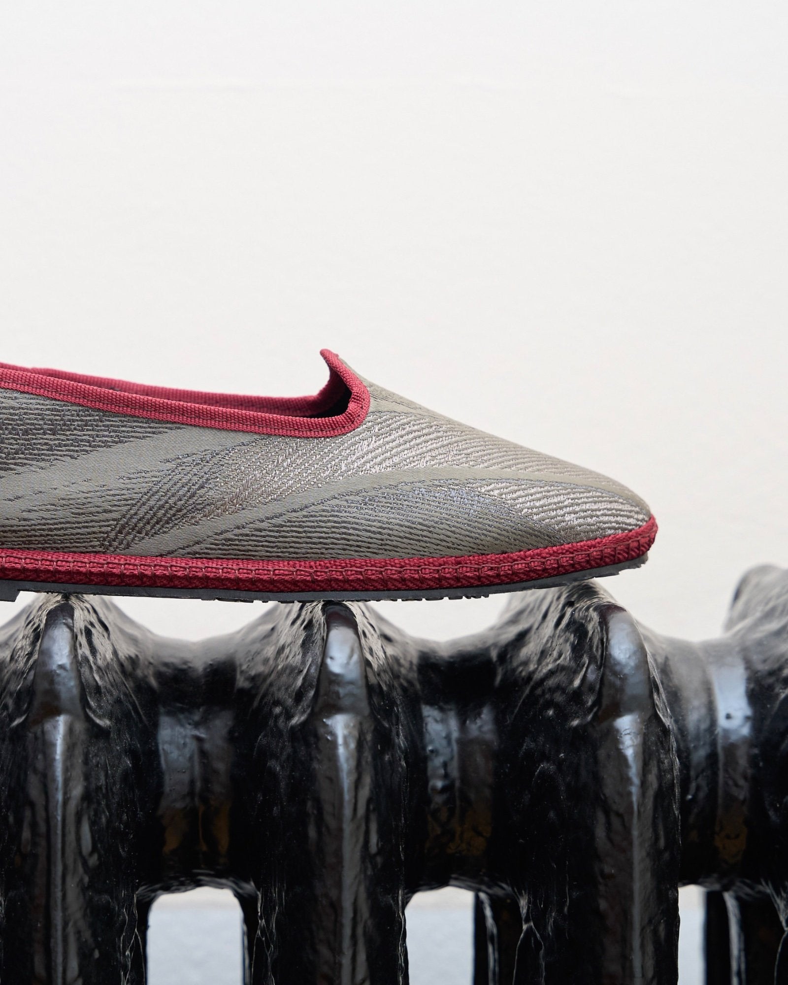 LA TRANQUILLINA friulane, Furlane, Venezia flat velvet shoes  in Rubelli jacquard fabric made in Italy