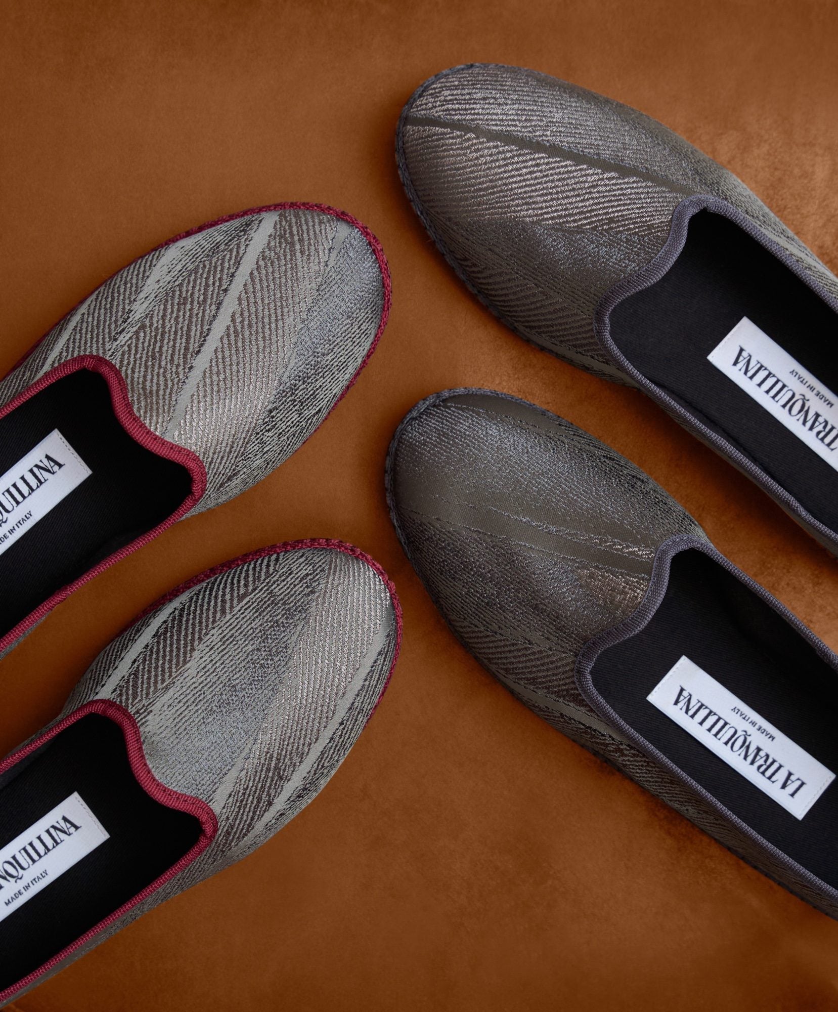 Rialto Friulane :: Rubelli Bicolore :: Grigio + Bordeaux