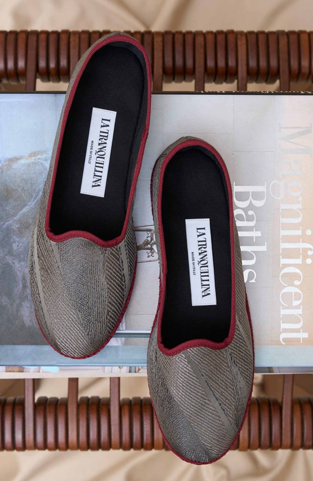 Rialto Friulane :: Rubelli Bicolore :: Grigio + Bordeaux