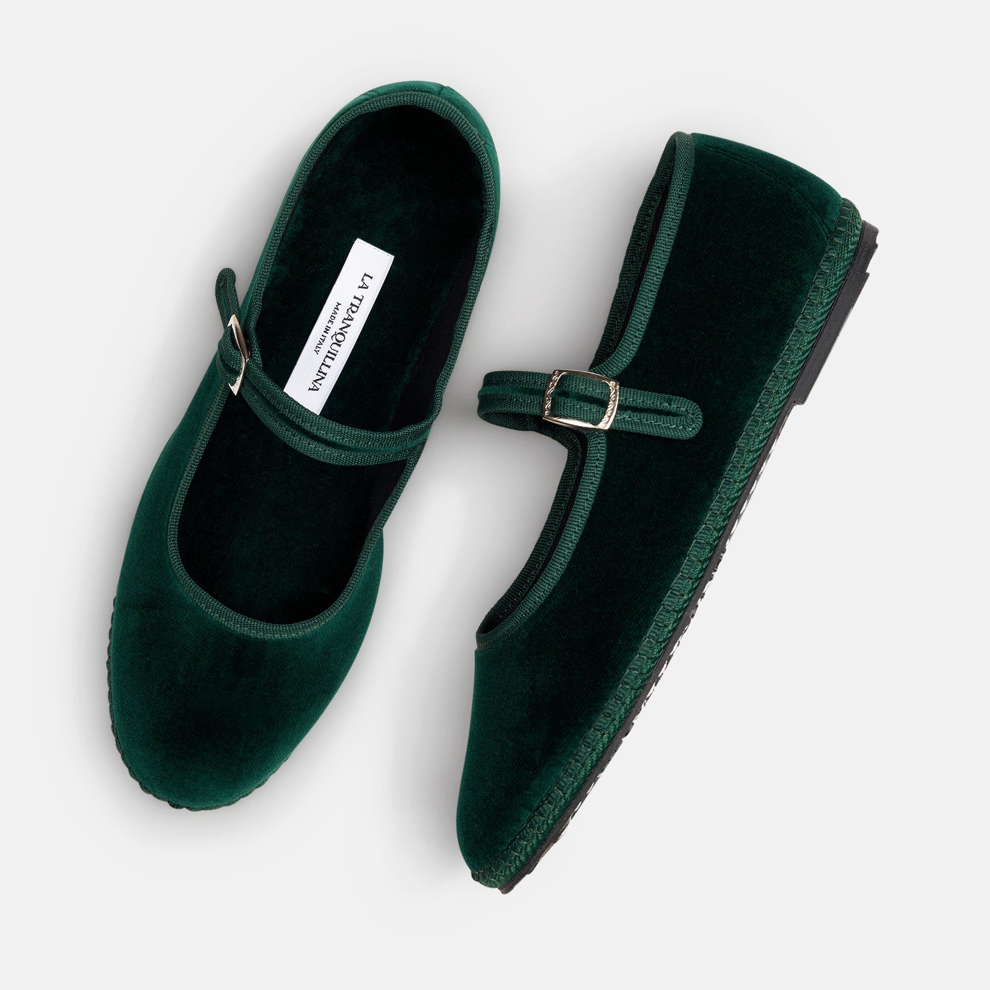 Siena Friulane Mary Jane Flat Pumps Verde